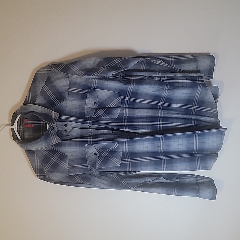 XL western style shirt in blue